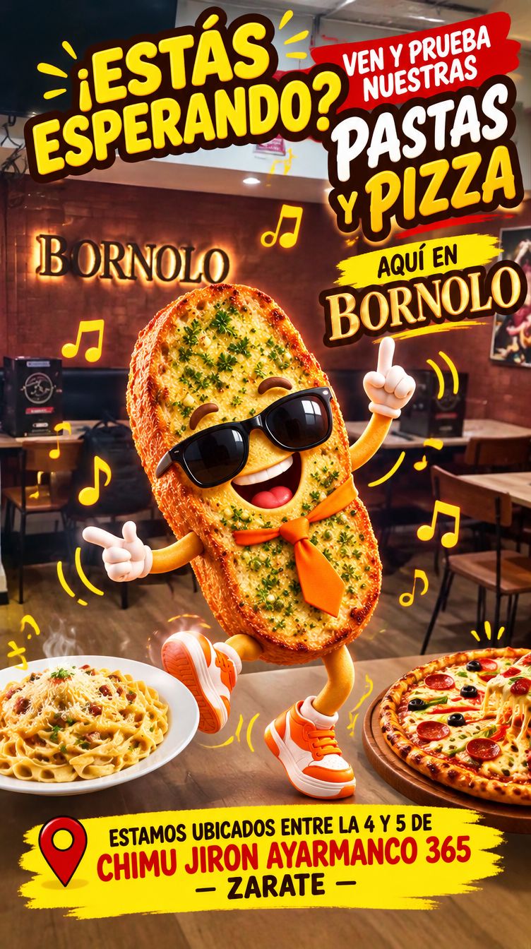 Publicación de Bornolo con su pan al ajo bailando